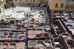 Tradycyjna farbiarnia skór w Fezie, zdj. z zasobów własnych