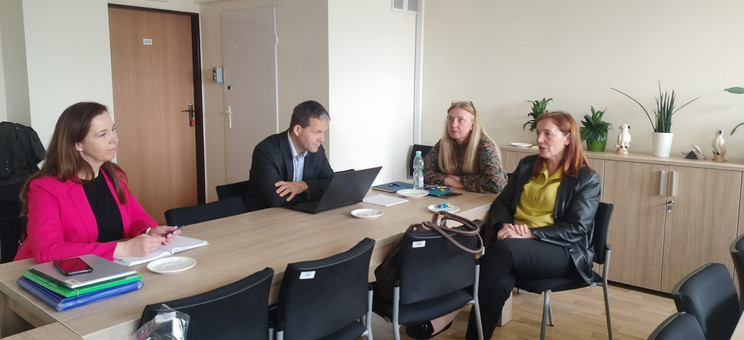 Na zdjęciu od lewej: dr J. Grześ-Bukłaho, dr inż. B. Ziółkowski, dr hab. T. Piecuch i dr hab. K. Khorrami, fot. K. Wanat-Kuszek