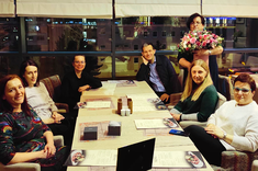 Pracownicy ZZP podczas spotkania w Restauracji Oranżeria, fot. J. Stec-Rusiecka