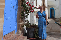 Dr hab. Teresa Piecuch podczas wizyty w Rabacie, stolicy Maroko,