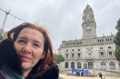 Profesor K. Khorrami podczas zwiedzania Porto, fot. K. Khorrami